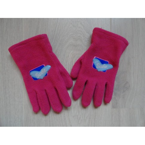 Barbie handschoenen fleece roze 4-6 jaar