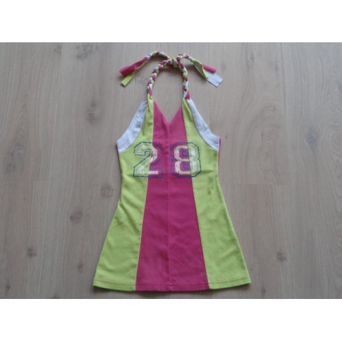 RYB zomerjurk jersey roze wit groen maat 92