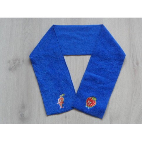 Olvarit sjaal babysjaal fleece blauw aardbei wortel 90 cm