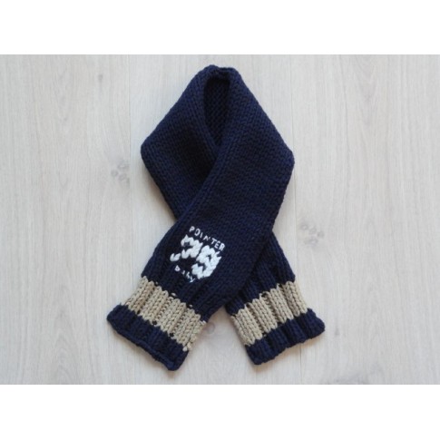 Pointer Baby sjaal gebreid navy blauw 82 cm