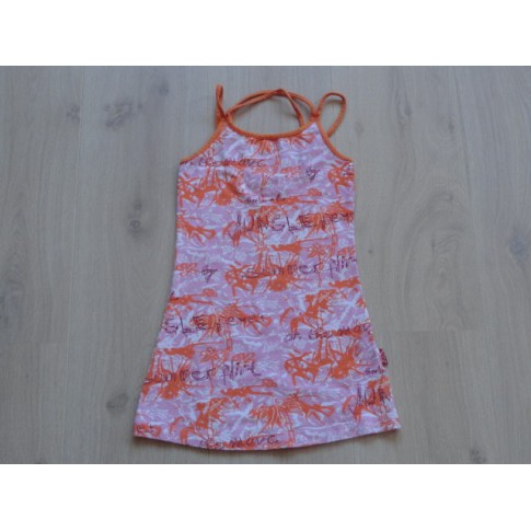 Bad Girls zomerjurk jersey roze oranje wit maat 116