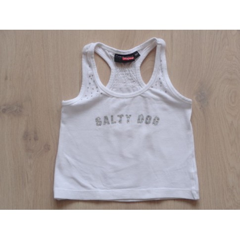 Salty Dog wit singlet stras maat 104