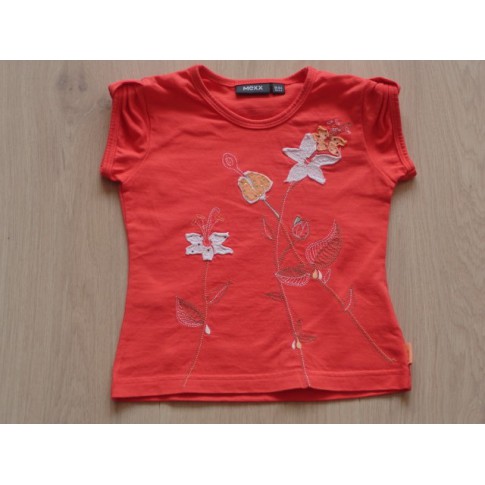 Mexx T-shirt oranje bloemen maat 98 - 104