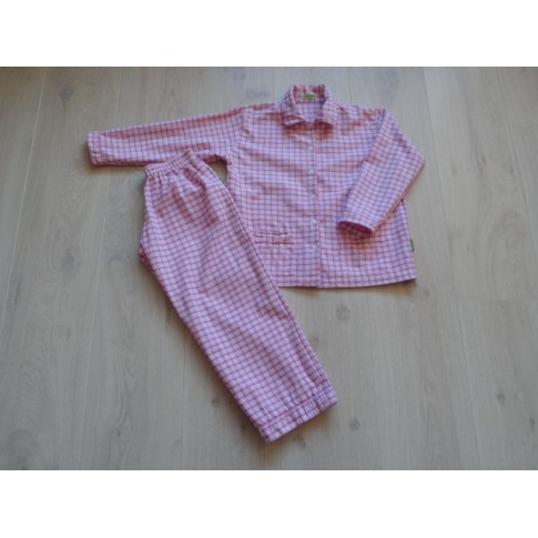 Claesens pyjama flanel roze geruit maat 116-128