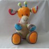 Happy Horse knuffel velours gebreid oranje bruin beige blauw Giraffe Giro 24 cm
