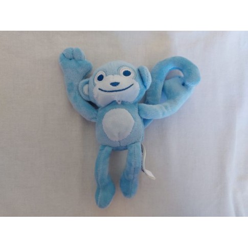 Zwitsal knuffel velours blauw aap Happy Monkey 18 cm