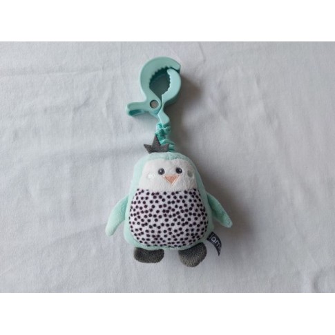 Tiamo trilfiguur velours wit mintgroen pinguin 11 cm