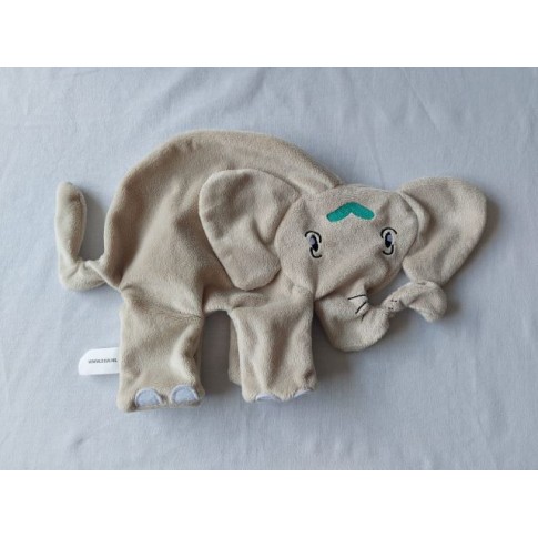 Natalis DSW zorgverzekering knuffeldoek velours beige olifant 24 x 38 cm