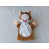 AH handpop hamster bruin wit velours 26 cm